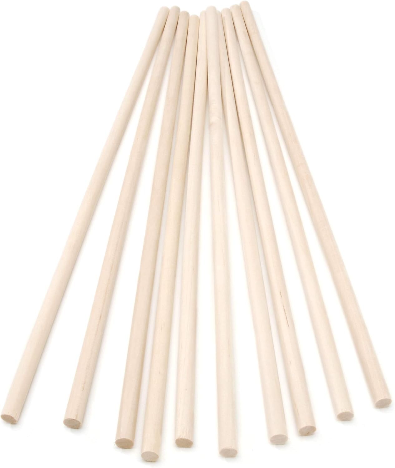 Dowel Rod - Wood - 1/4 x 12 inches - 10 pieces