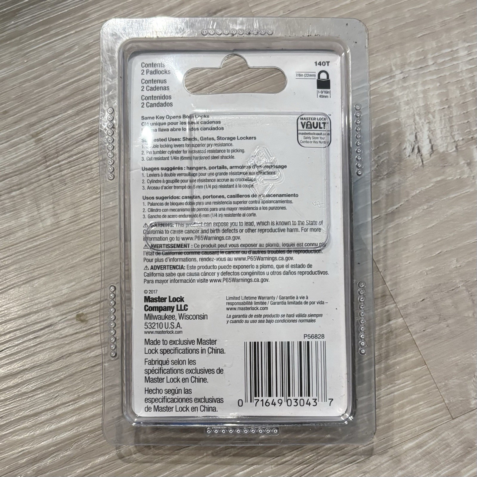 Master Lock 140T Tough Under Fire Keyed Padlocks Solid Brass 2 Pack Forged New