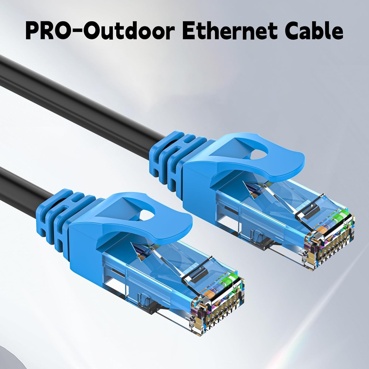 Cable ethernet cat6 exterior 50ft enterrado resistente agua uv poe internet