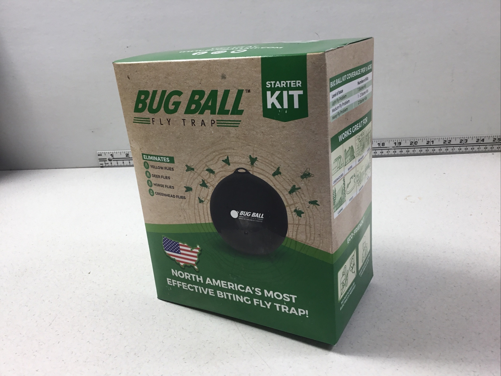 Bug Ball Fly Trap 1 Starter Kit Yellow Horse Deer Greenhead ECO Flies Cather