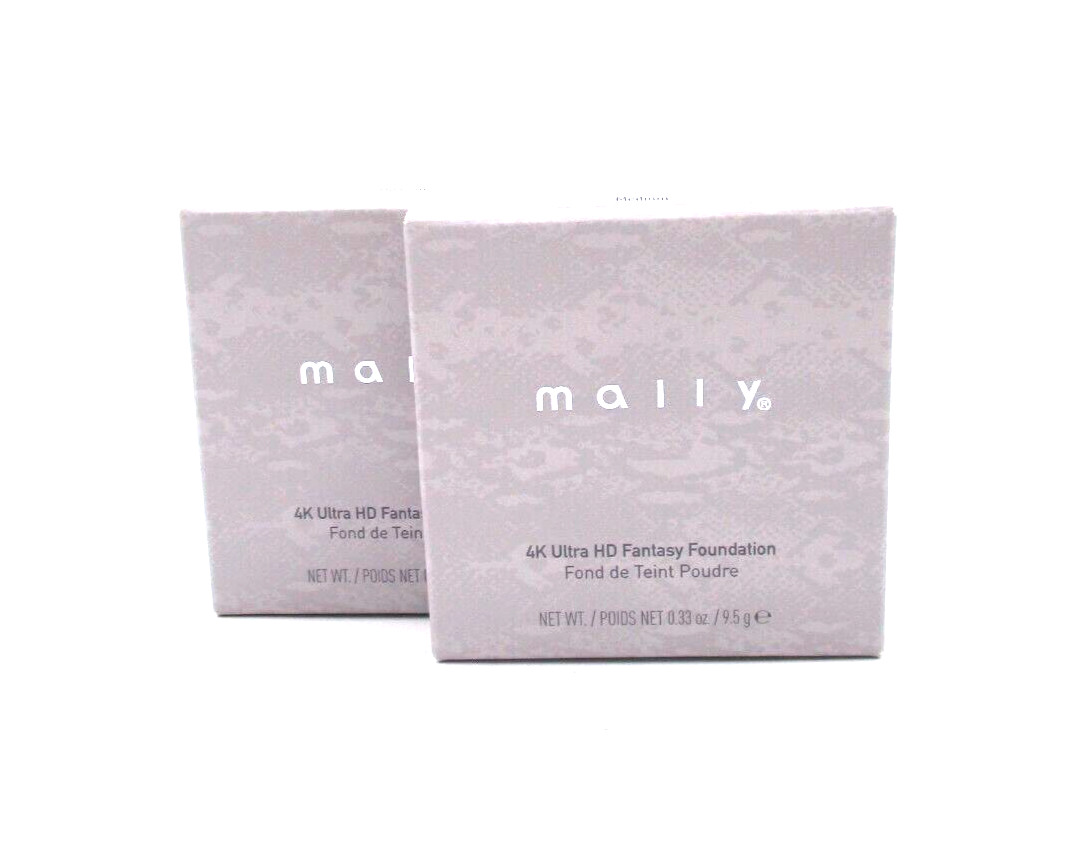 Lot/2 Mally 4K Ultra HD Fantasy Foundation ~ Medium ~ 0.33 oz / 9.5 g x 2 ~ BNIB