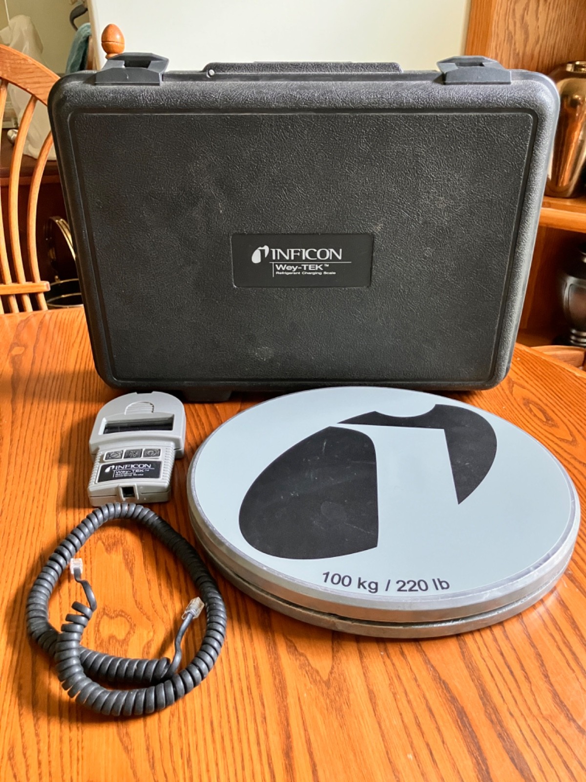 Inficon Wey-TEK 713-500-G1 220 Lbs/100 kg Refrigerant Charging Scale w/ Case