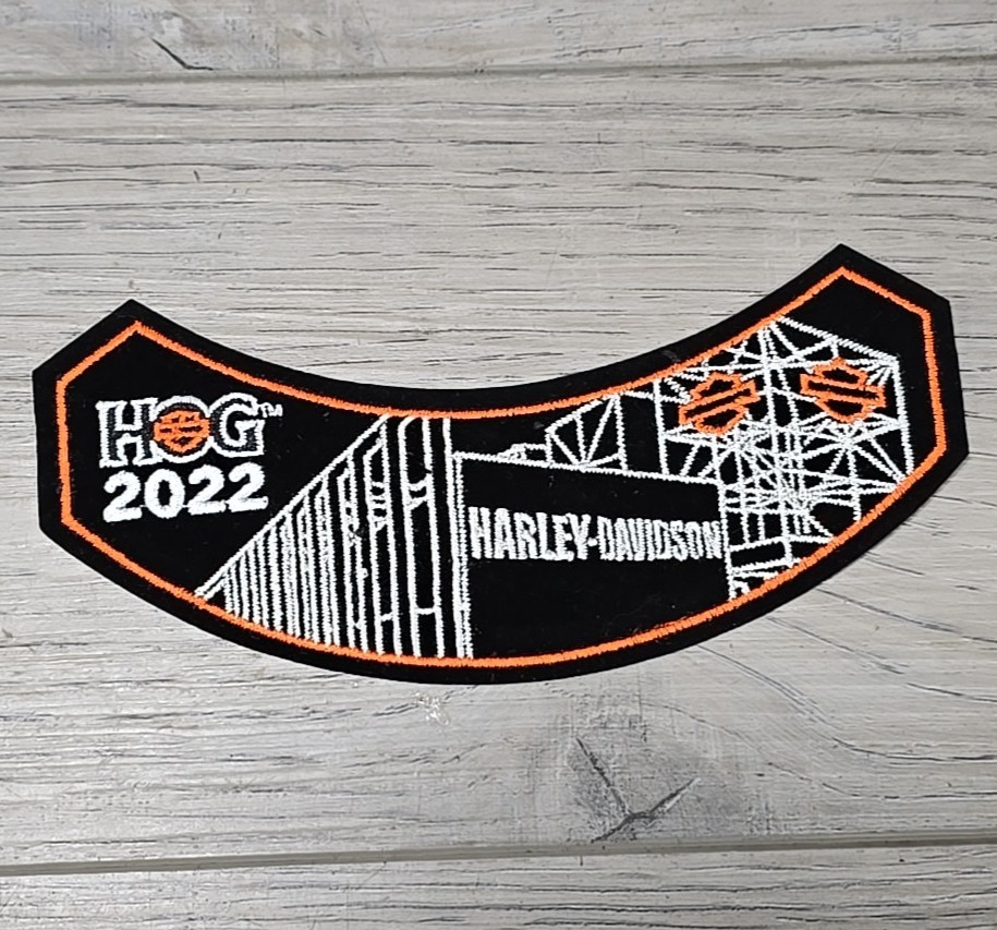 Harley Davidson HOG 2022 Rocker Patch Milwaukee Museum Hoan Bridge Biker Jacket