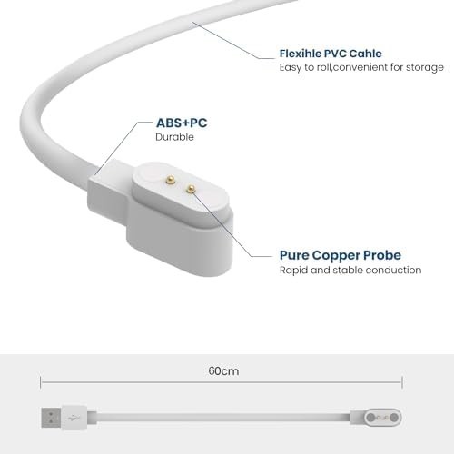 2 Pack Replacement Charger for VeryFit Da Fit Smart Watch USB Cable
