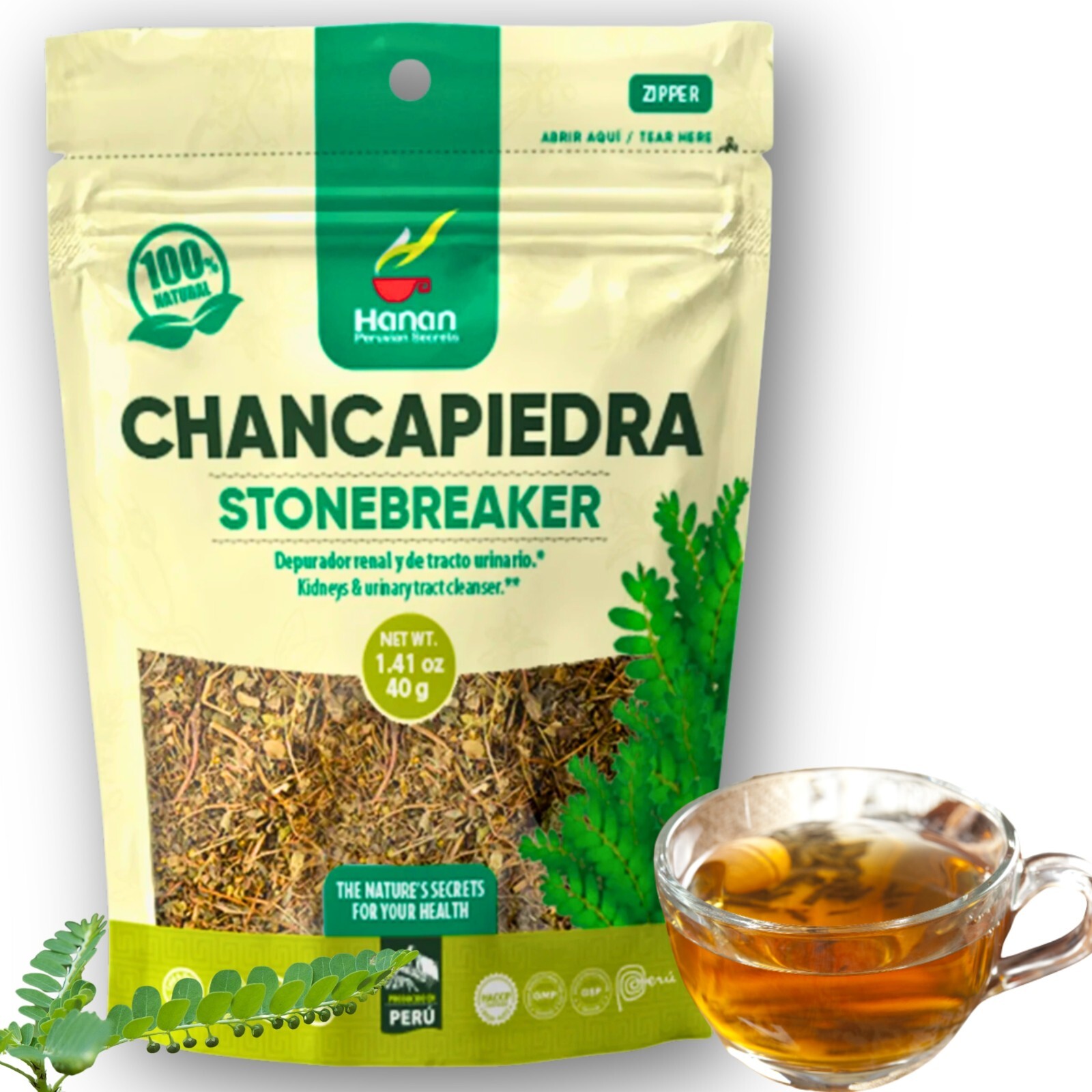 Chanca Piedra Loose Leaf Stonebreaker Herbal Tea 40g Dried Vegan Leaves - Peru