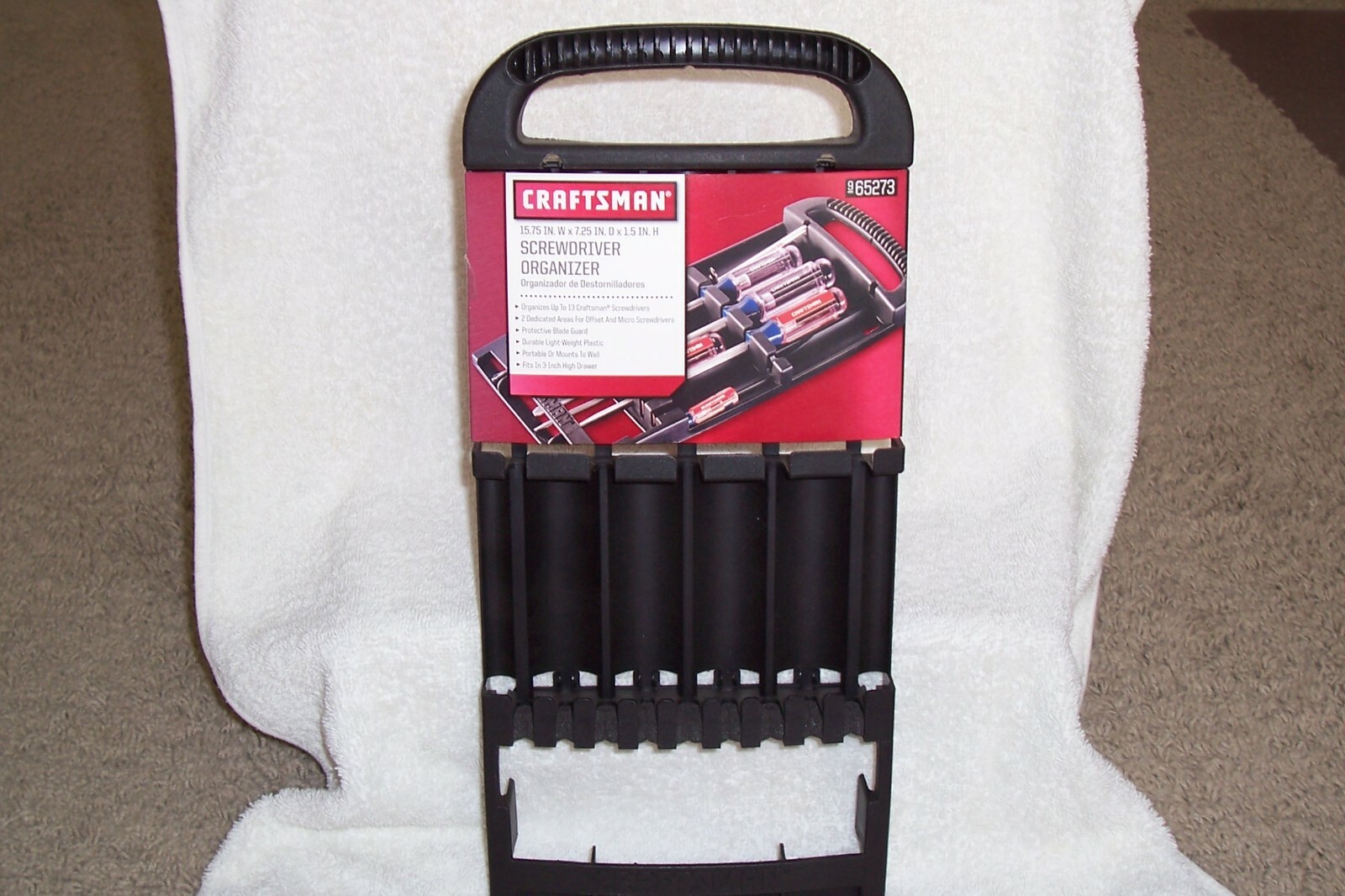 CRAFTSMAN Black Screwdriver Organizer Carry Portable Storage Holder 65273 NEW