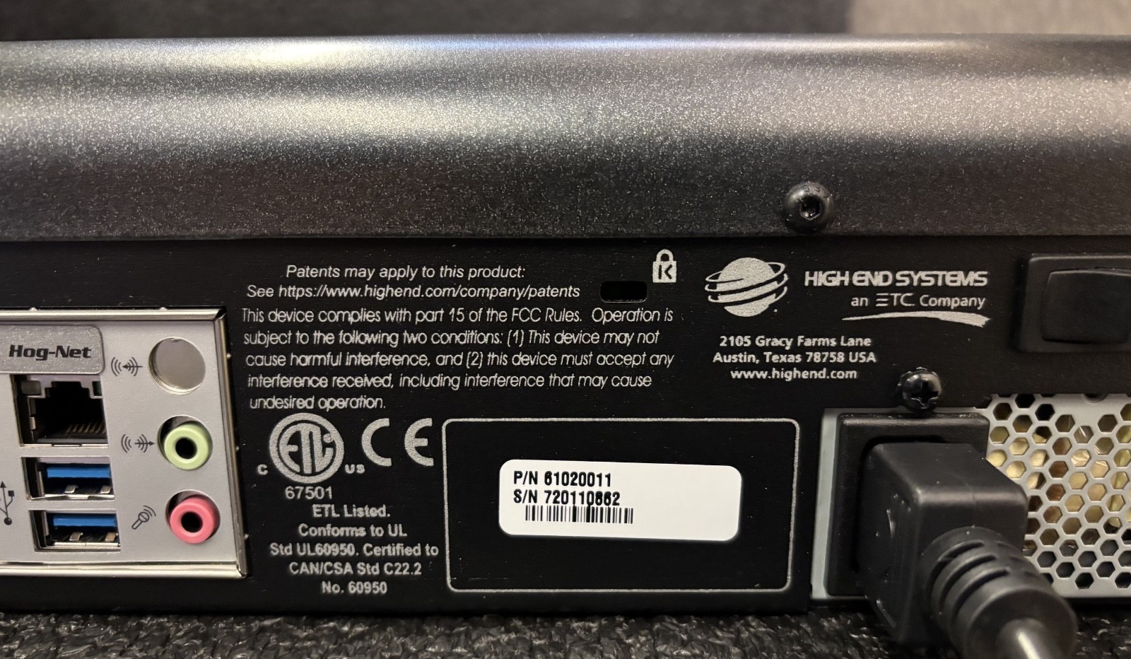 High End Systems HedgeHog 4 Lighting Console Hog 4 | READ DESCRIPTION
