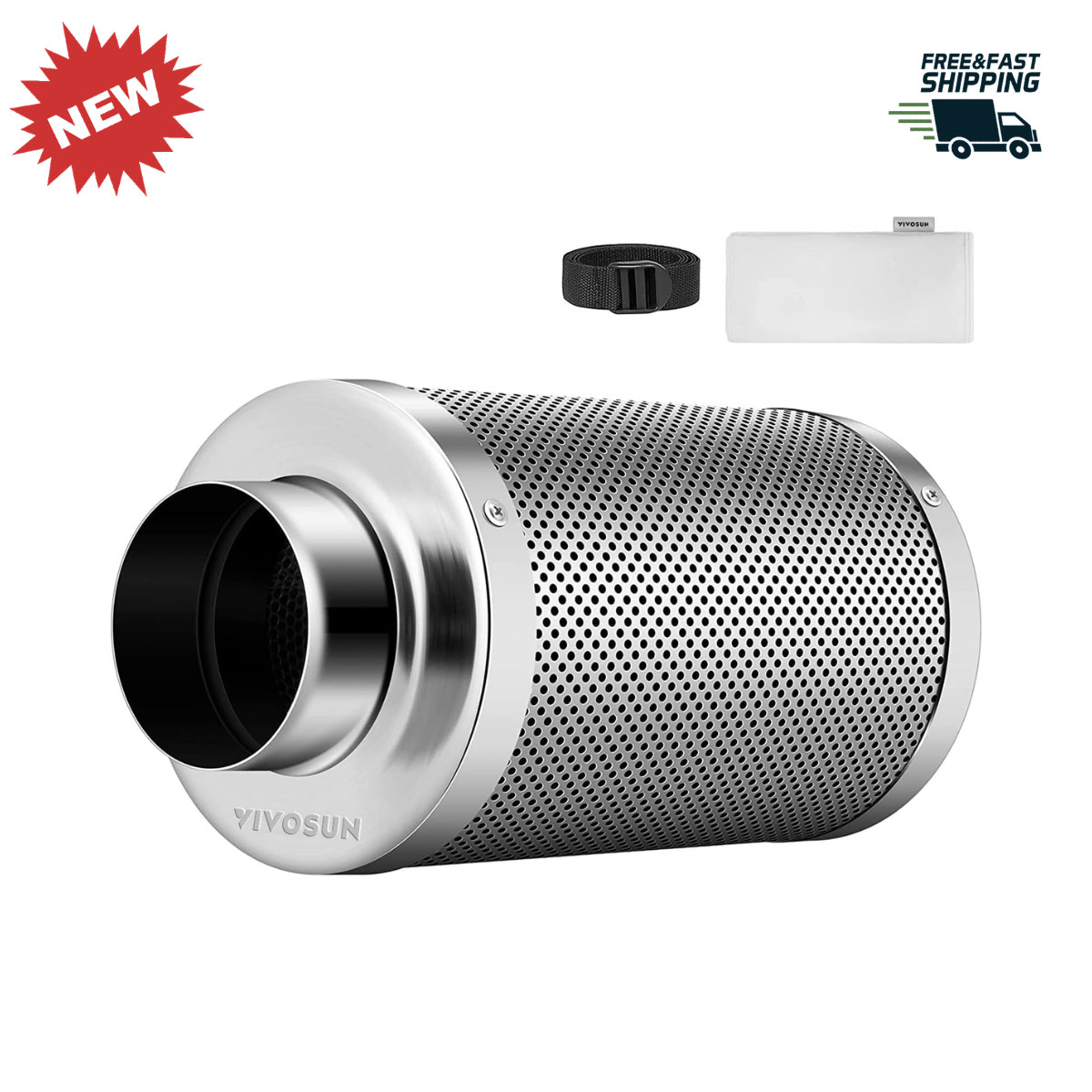 4 Inch Air Carbon Filter Australia Virgin Charcoal Grow Tent Inline Duct Fan 12"