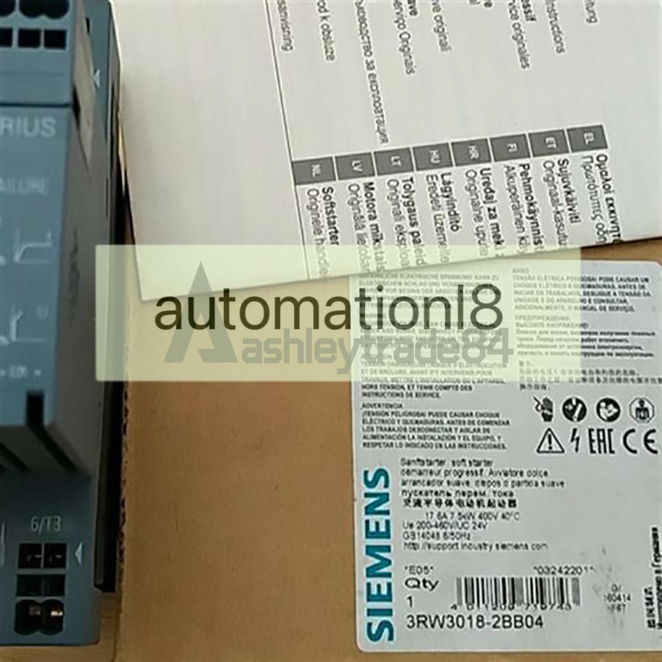 ONE NEW SIEMENS SOFT START 3RW3018-2BB04