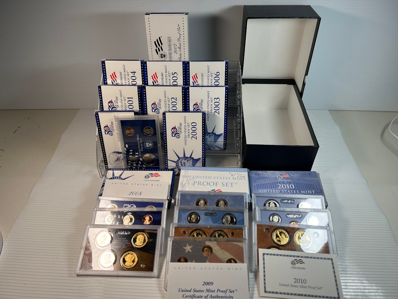 HOARD 12 Sets! 1999-2010 US Proof Set RUN w/big 14 and 18 pc sets + Collect. Box