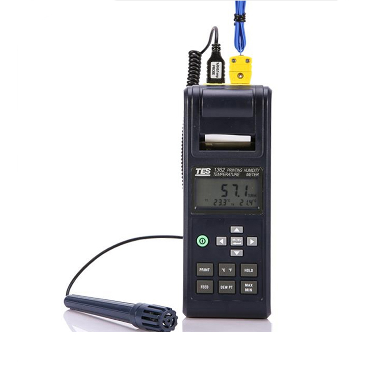 TES-1362 Printing Humidity Temperature Meter,Air Temperature/Type K