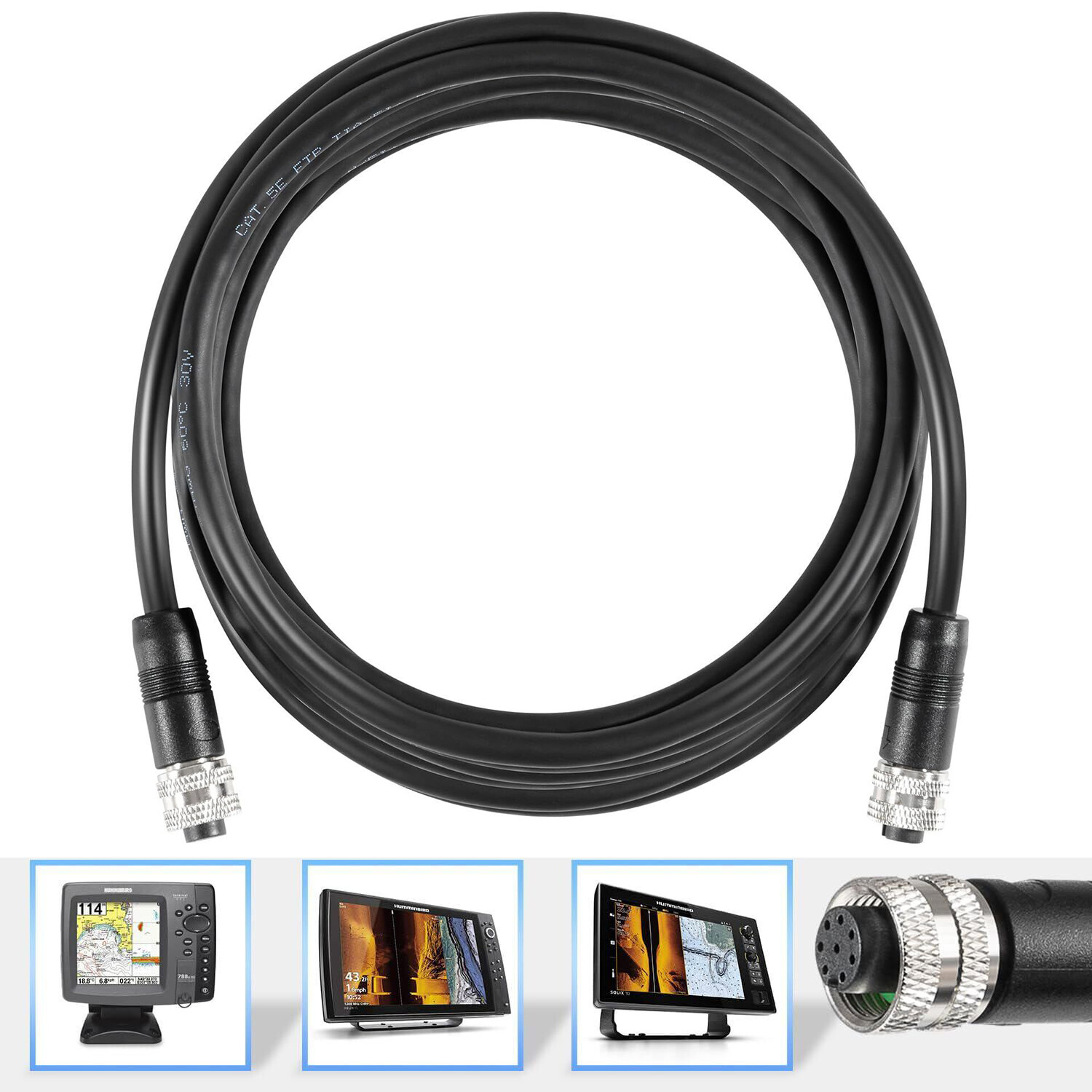 720073-5 15 Foot Ethernet Cable for Humminbird AS EC 15E 15ft. Ethernet Cord
