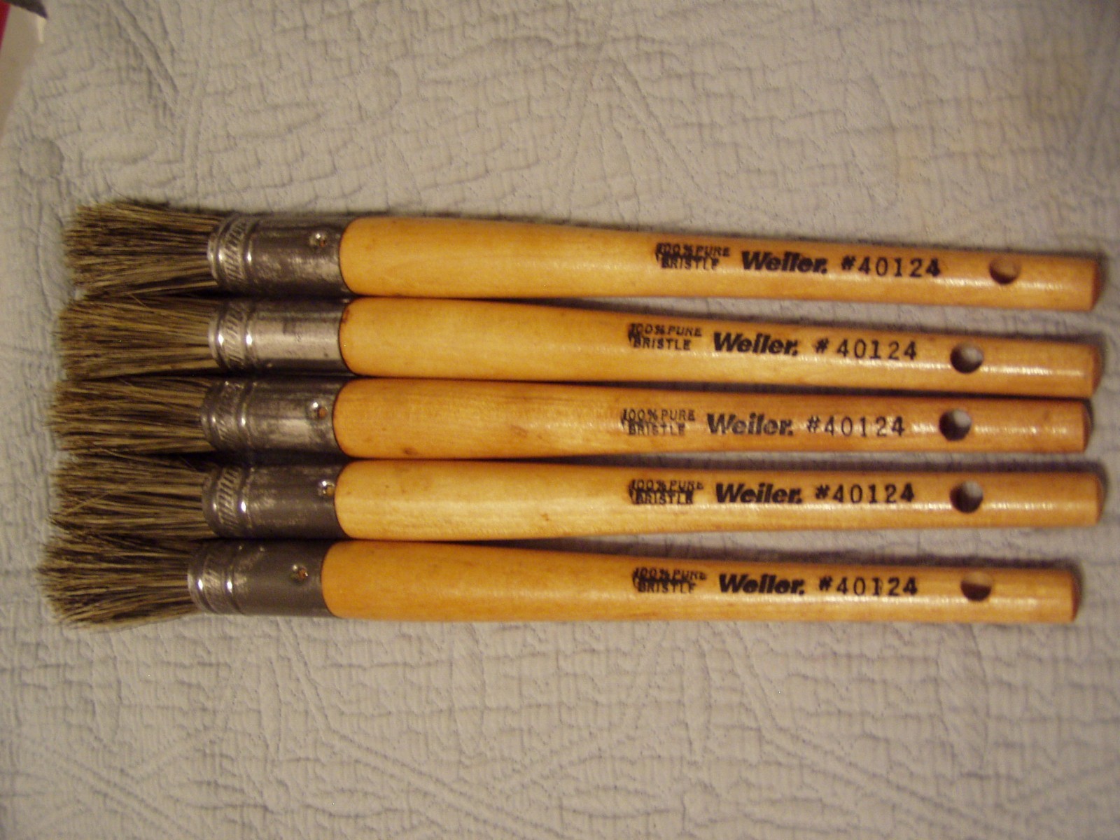 5 Weiler 100% pure bristle brushes