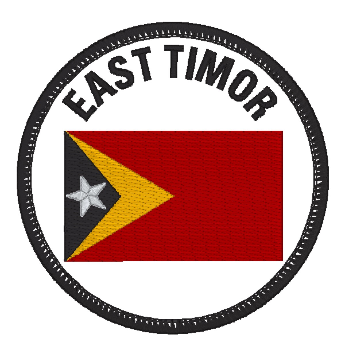 EAST TIMOR  Flag Patch — Iron On Badge Embroidered  Patch 9cm x 9cm (034)