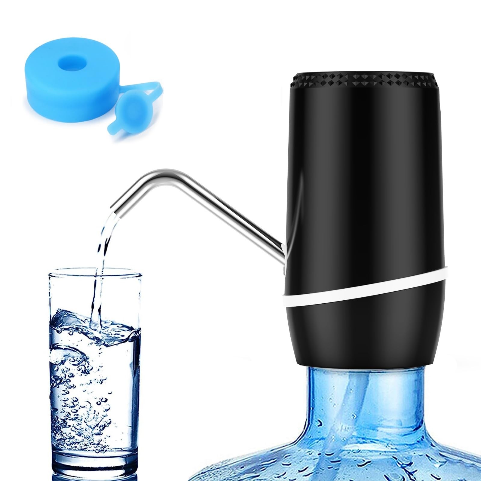 2-5 Gallon Portable Water Dispenser, Water Bottle Pump Rechargeable for 5 Gal...