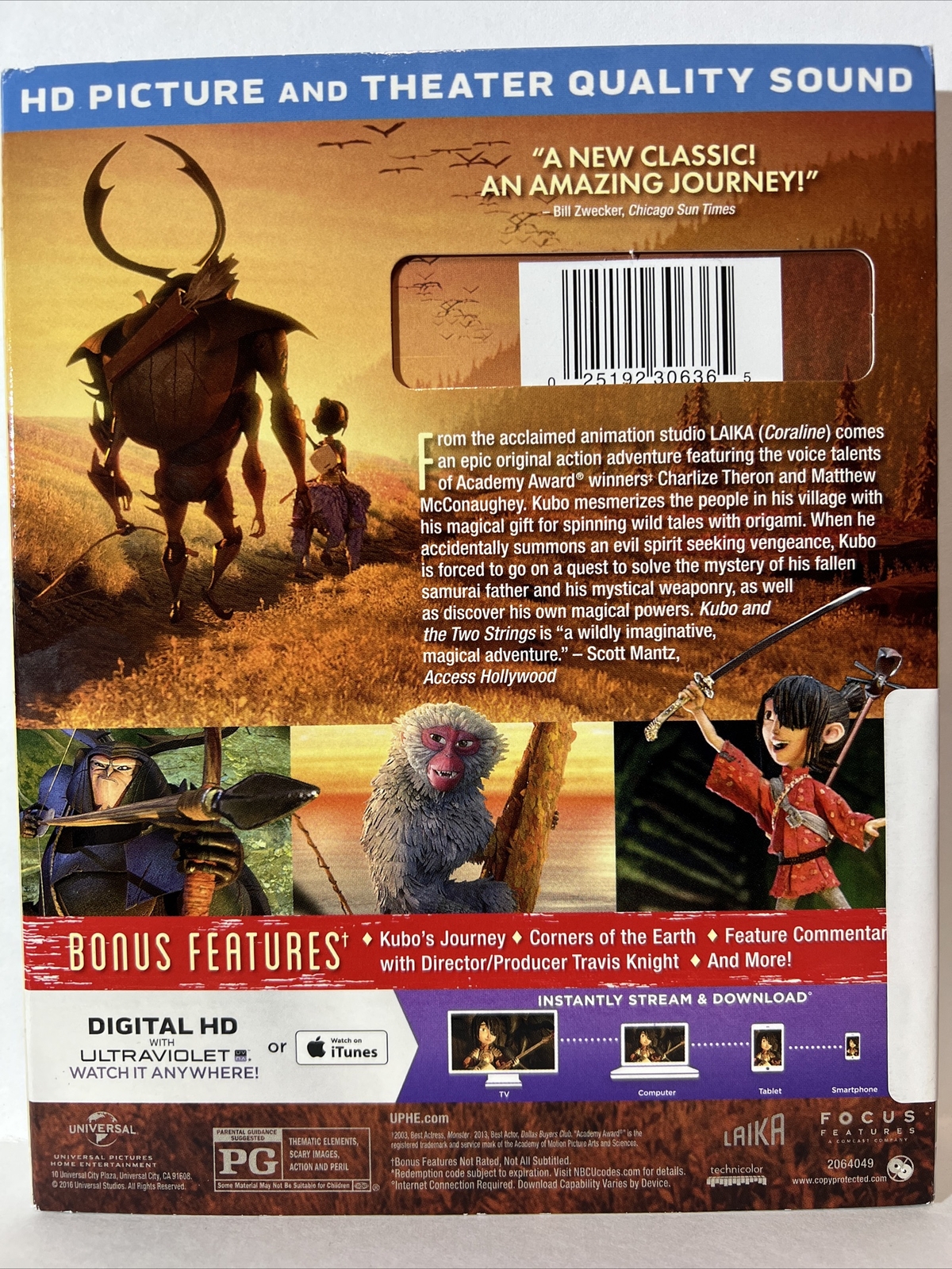 Kubo and the Two Strings (Blu-ray + DVD, 2016)