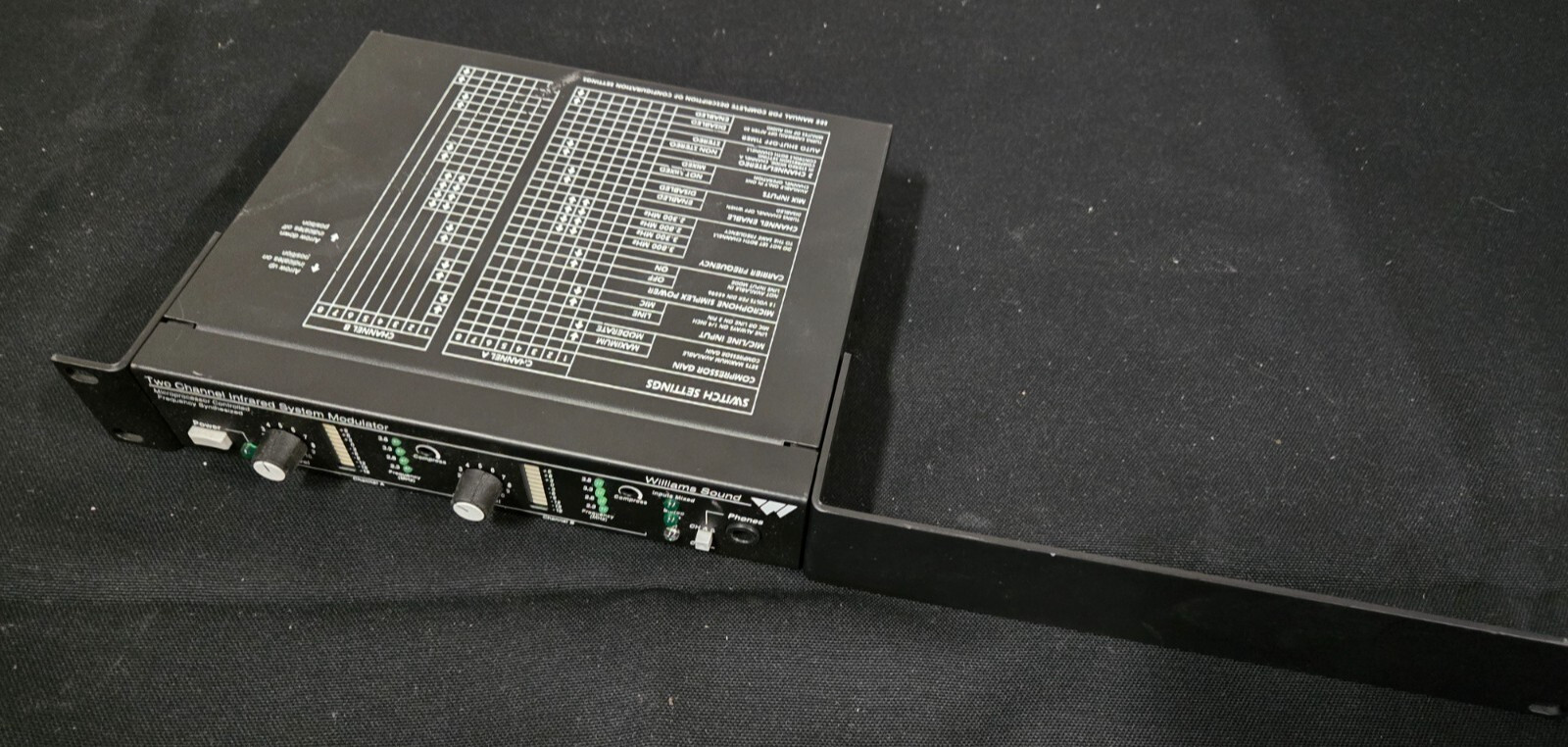 Williams Sound MOD 232 Infrared System Modulator Two Channel + Rack Ears