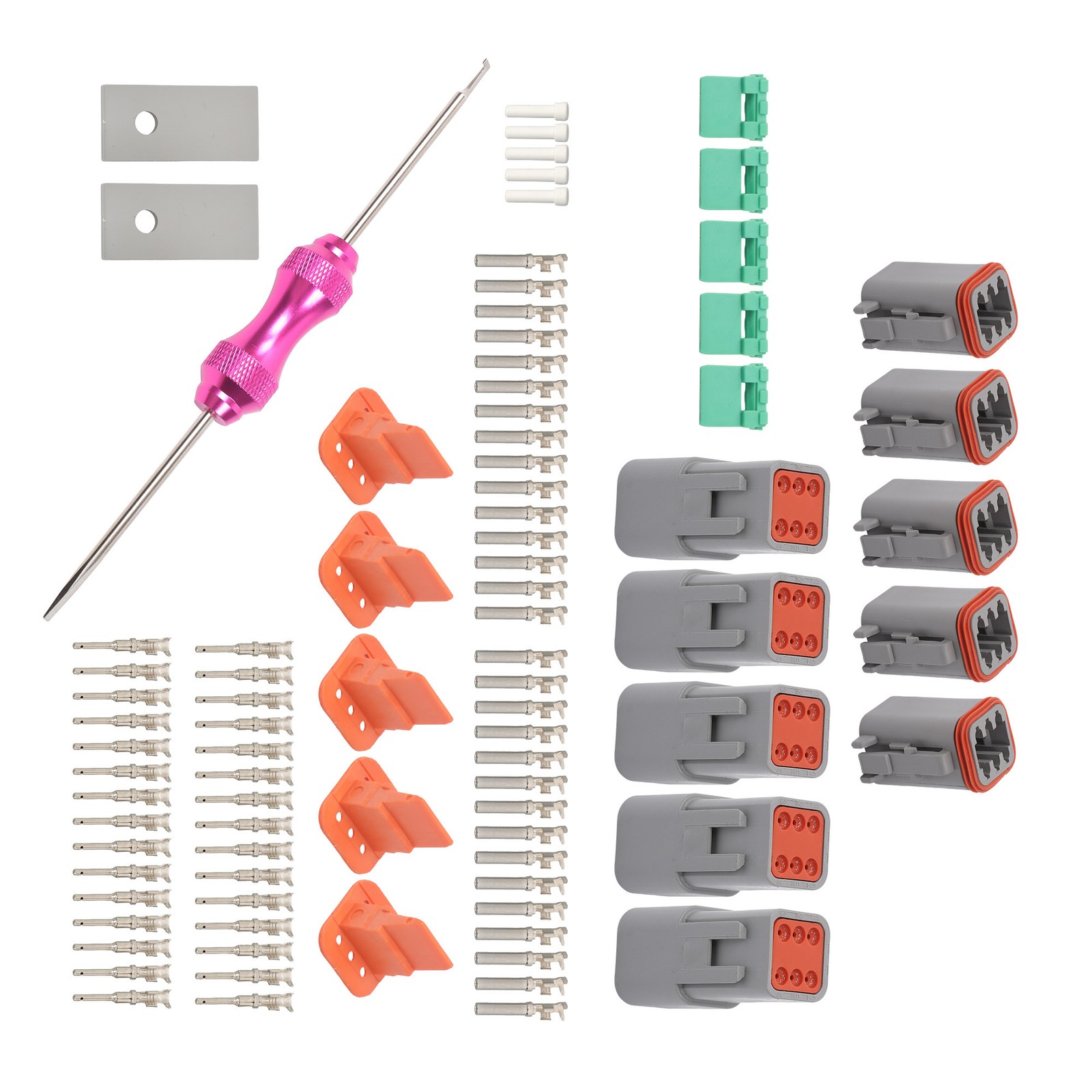 5 Pack Waterproof DT Connector Kits 6 Pin 14-18AWG Size 16 Stamped Contacts