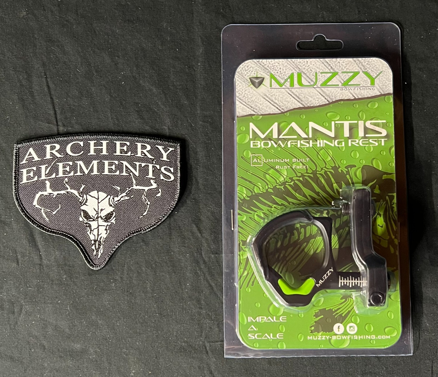Muzzy 1099 Mantis Bowfishing Rest Right or Left Hand Adjustable - NEW