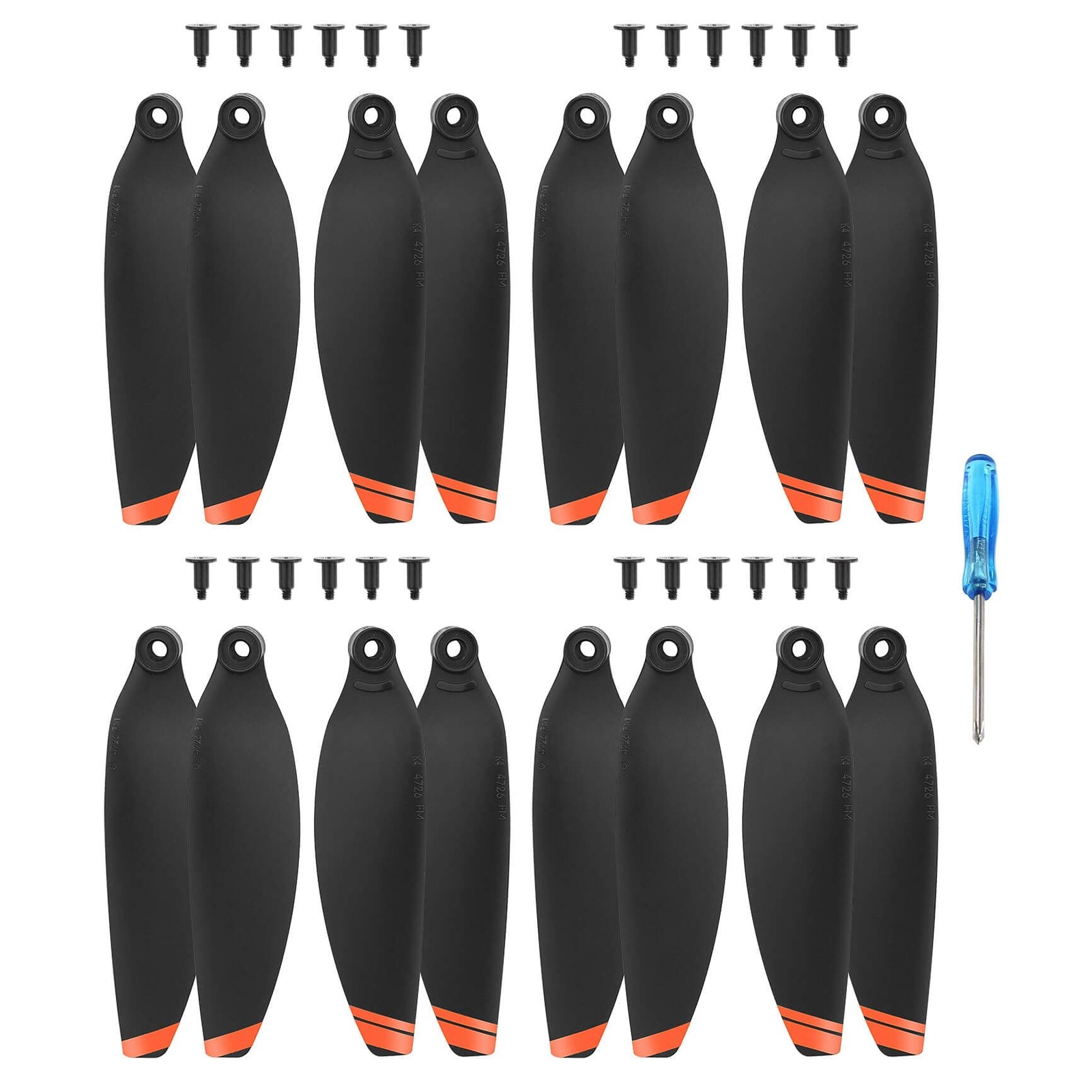 HeiyRC 16PCS Mini 4k / 2 Propeller for DJI Mavic 2 SE Drone Small, Black