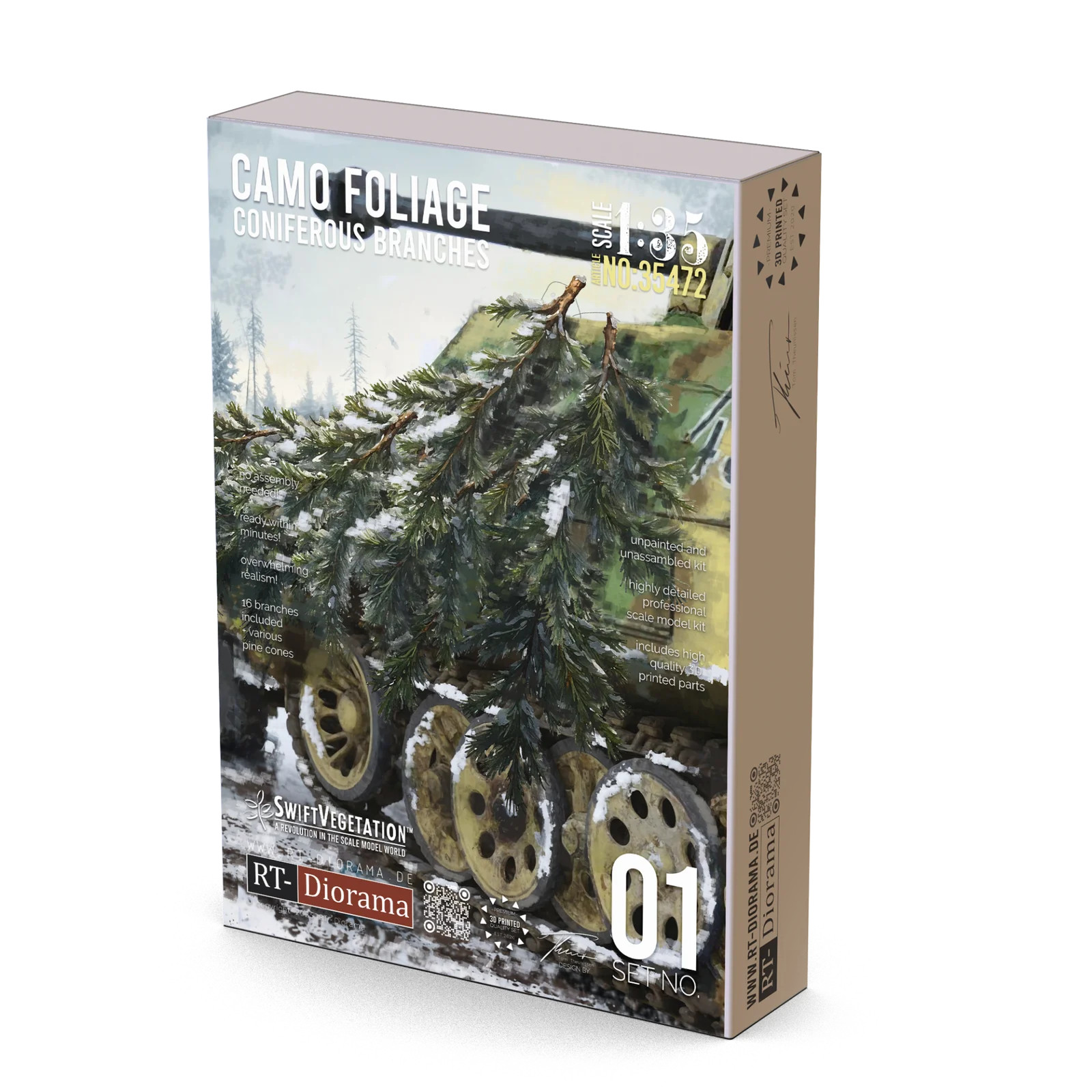 RT DIORAMA AHHQ 35472 1/35 Coniferous Branches [Camo Foliage]