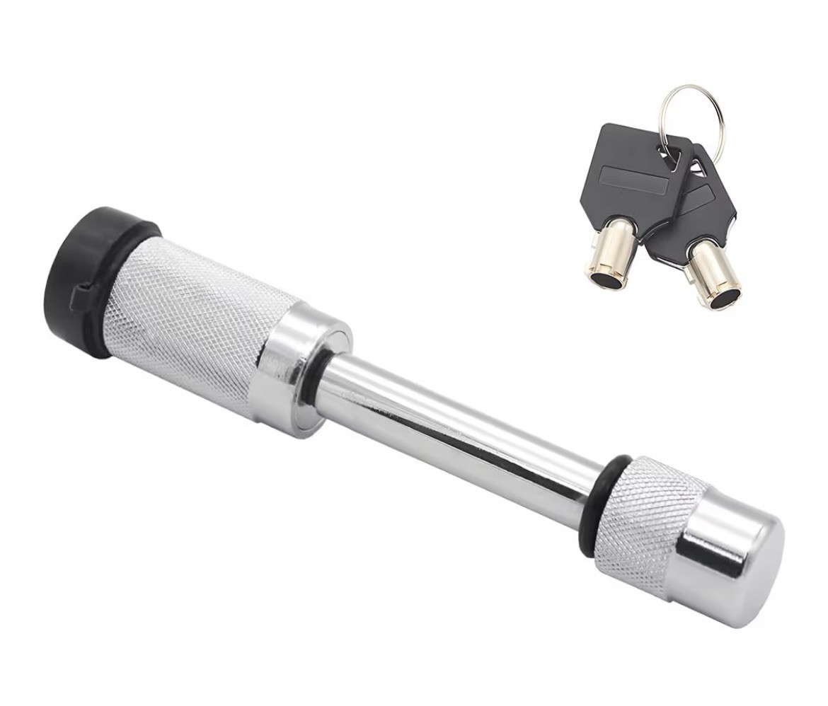 5/8” Anti-Theft Trailer Hitch Lock, Fits 2” Receivers, 3” Max Span, Weatherproof