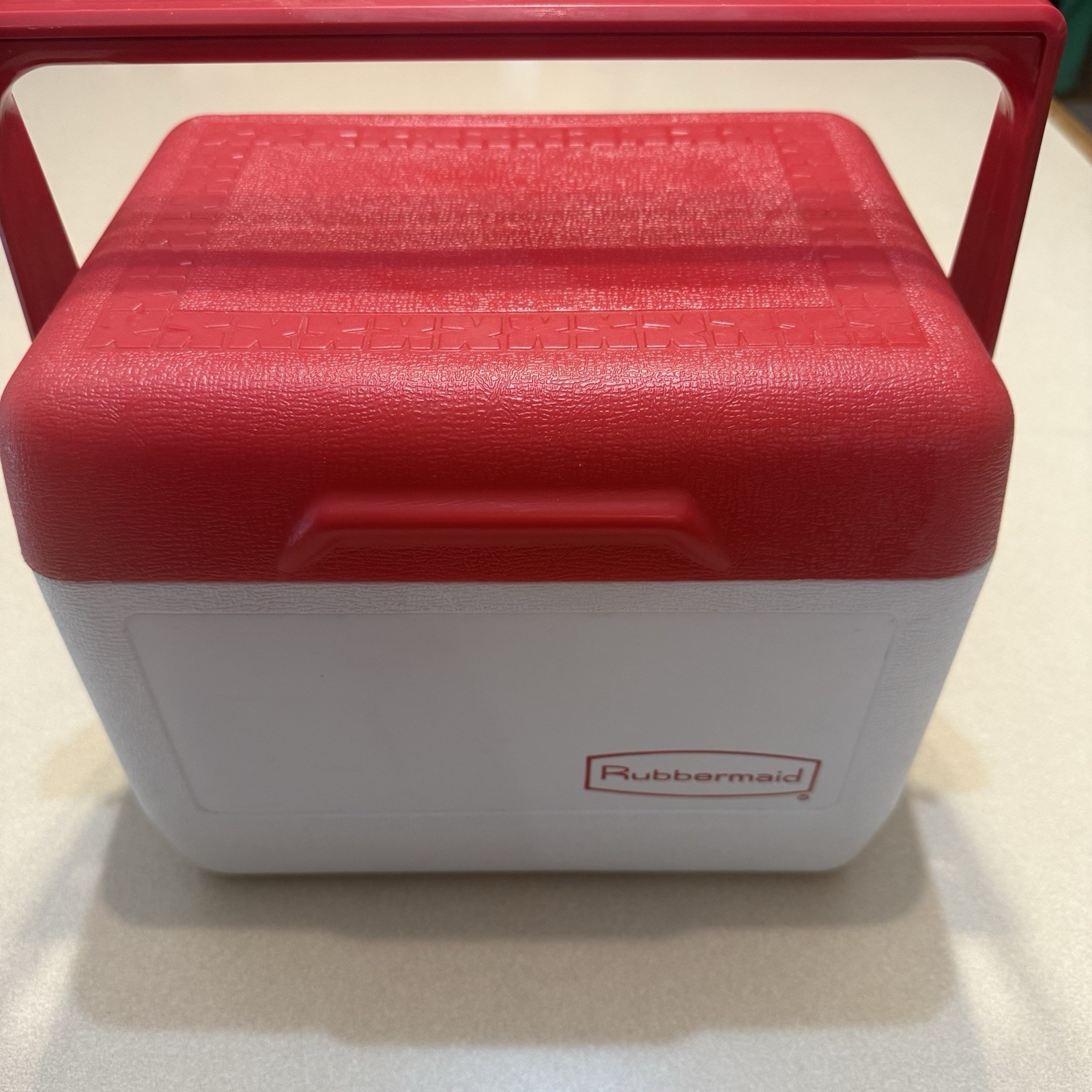 Vtg Rubbermaid Personal Cooler Lunch Box Ice Chest White & Red Model 1806 Gott