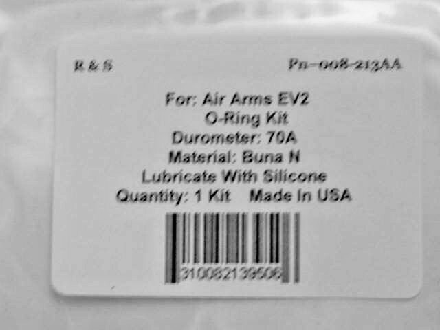 Air Arms Model EV2 O'ring Kit / R&S 008-213AA