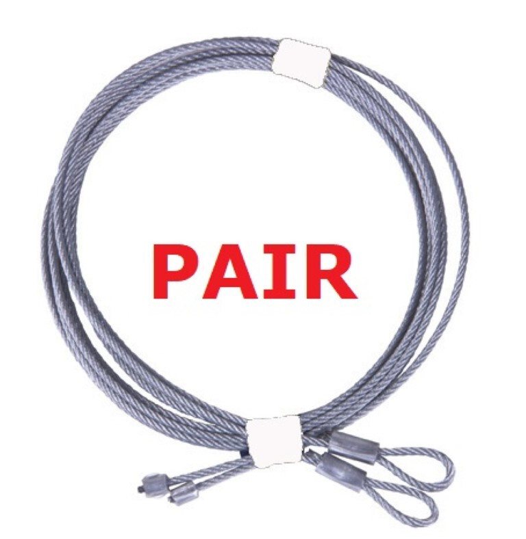 Garage Door Cables for Torsion Spring Doors, 10' High Doors (138")