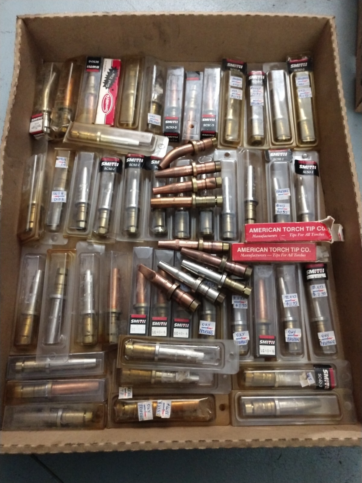 Large Lot of Genuine SMITH torch tips NOS BRAND NEW Propane SC50-1 and others
