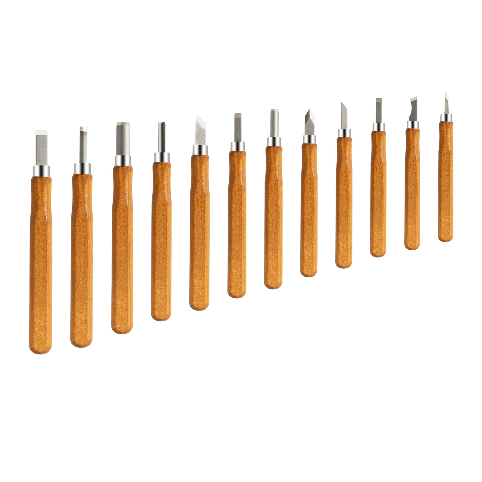 12Pcs Silver& Brown Carving Tools For Printmaking& Cork Carving W/ Storage Box