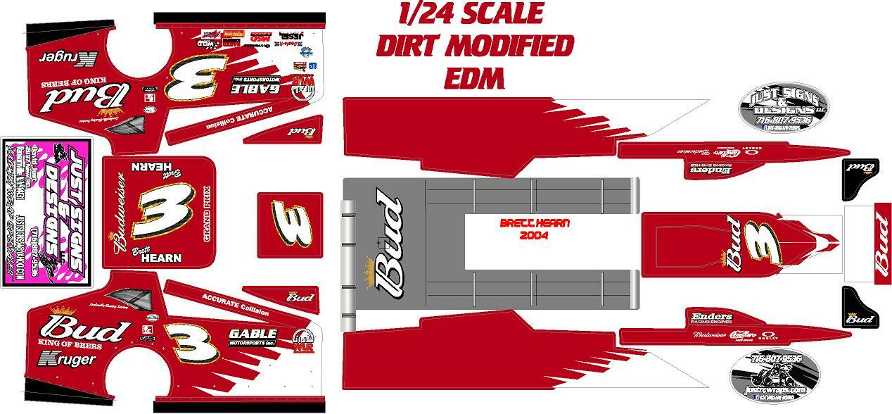 EDM MUDBOSS DIRT MODIFIED 1X24 SCALE BRETT HEARN 2004 THEME WRAP