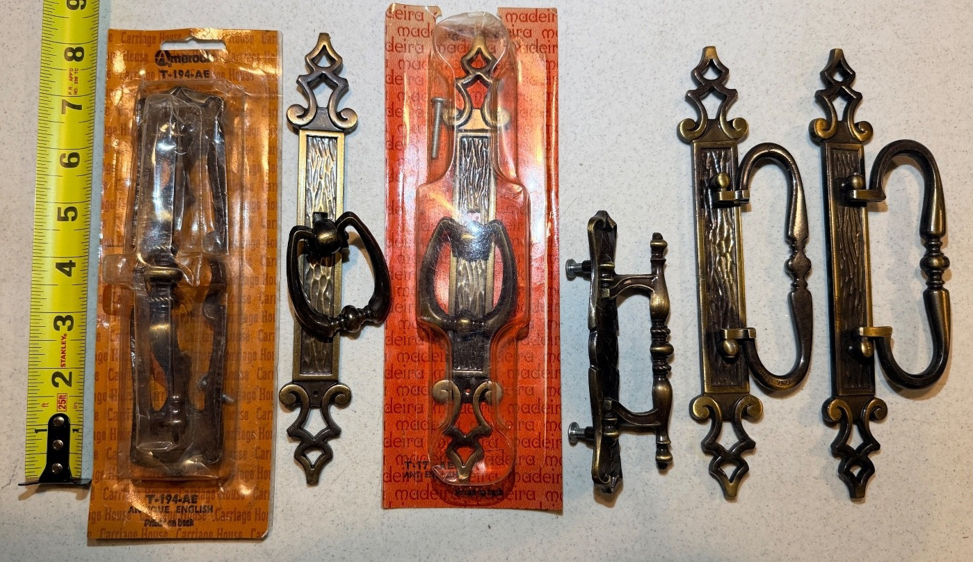 Lot of 6 Vintage 70's Antique English Amerock Carriage House Collection Pulls