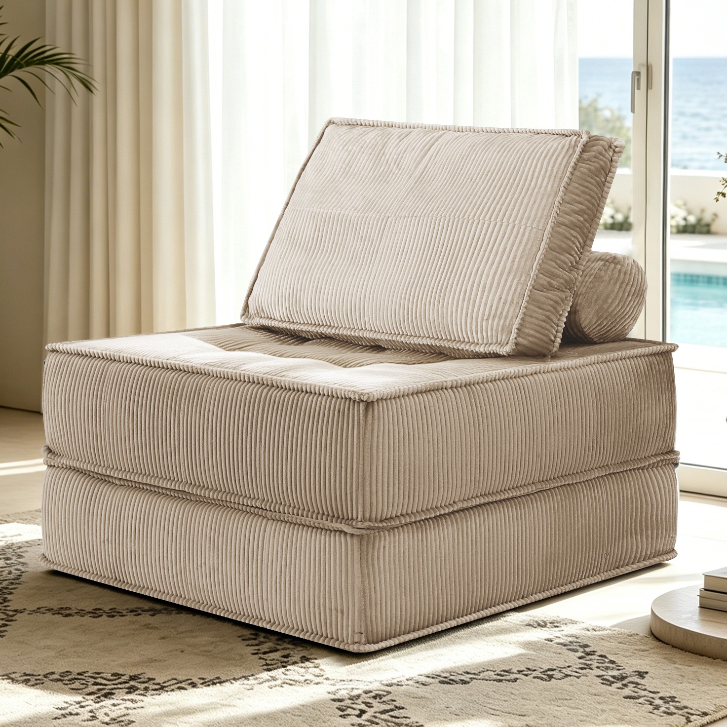66.9 inch modular sofa, single seater, double-layer multi-combination, skin-frie