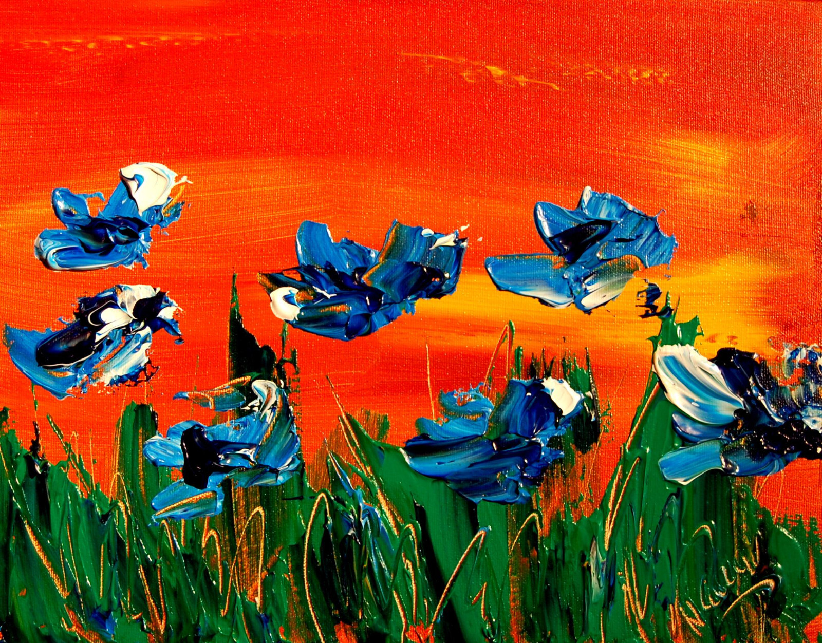IMPRESSIONIST MODERN ART STRETCHED CANVAS  MUSIC COFFEE LANDSCAPE 22d3d