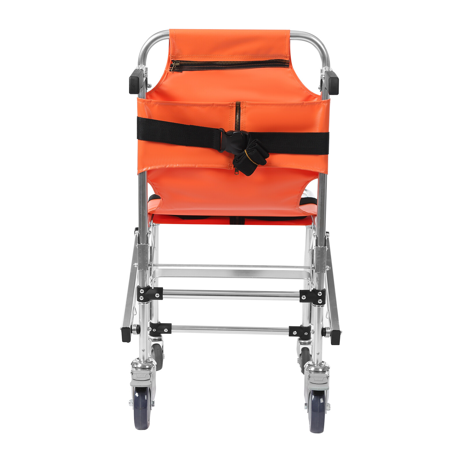 160kg Load Emergency Stair Climbing Wheelchair Foldable Transport Chair Orange