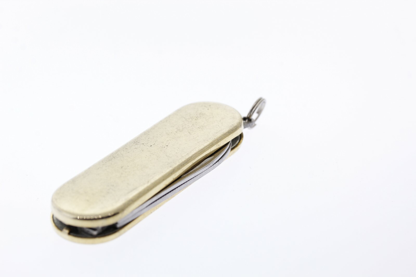 Stainless Steel Yellow Tone Pocket Knife Multi Tool