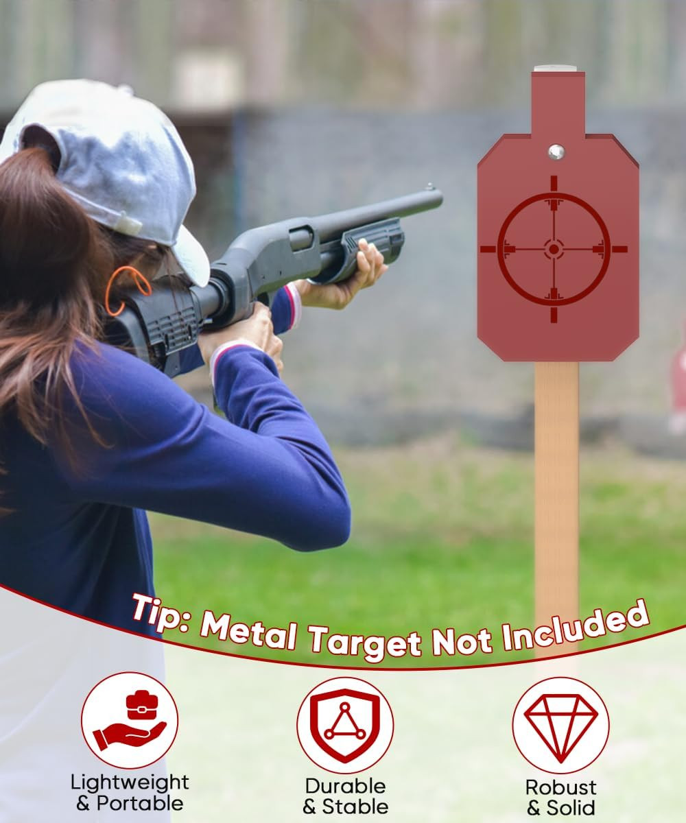2X4 T Post Target Hanger, Tpost Bracket Metal AR500 Target Mount Stand Adjustabl