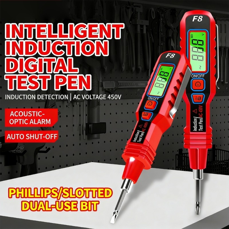 Professional Voltages Detector Pen With Flashlight Visual And Audible Alerts