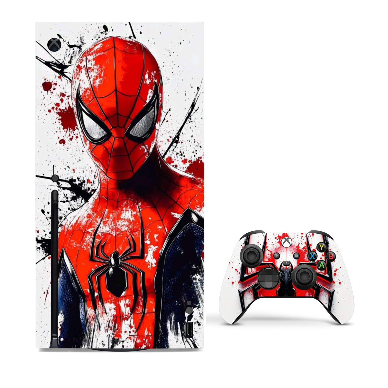 Spider Hero  Xbox Series X Console Skin Vinyl Front Warp+ 2 Controller Skins