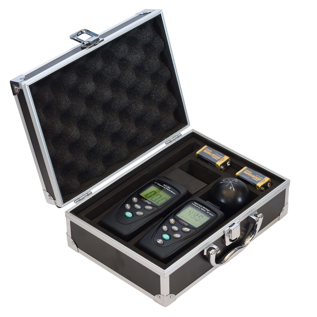 EMF Meters Combo Gauss Magnetic Field Meter and EMF RF Meter Detectors + Case