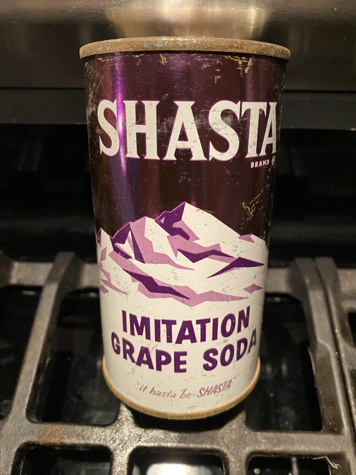 Shasta IMITATION GRAPE 🍇 Soda 🥤 Flat Top Very Nice Example