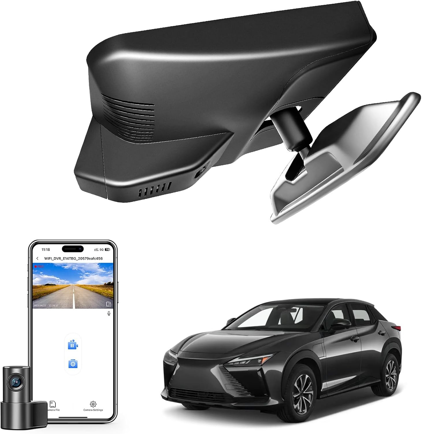 Mangoal Front 4K/Rear 1080P OEM Look Dashcam for Lexus RZ 2023-2026 App WiFi GPS