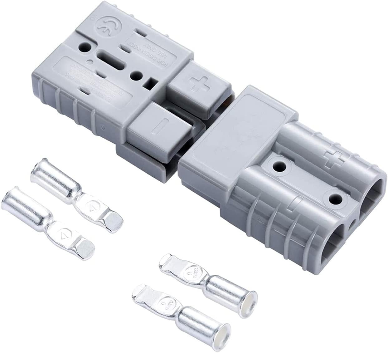Compact 50A Quick Connector Kit - 6AWG Power Plug for Winch & Trailer Devices