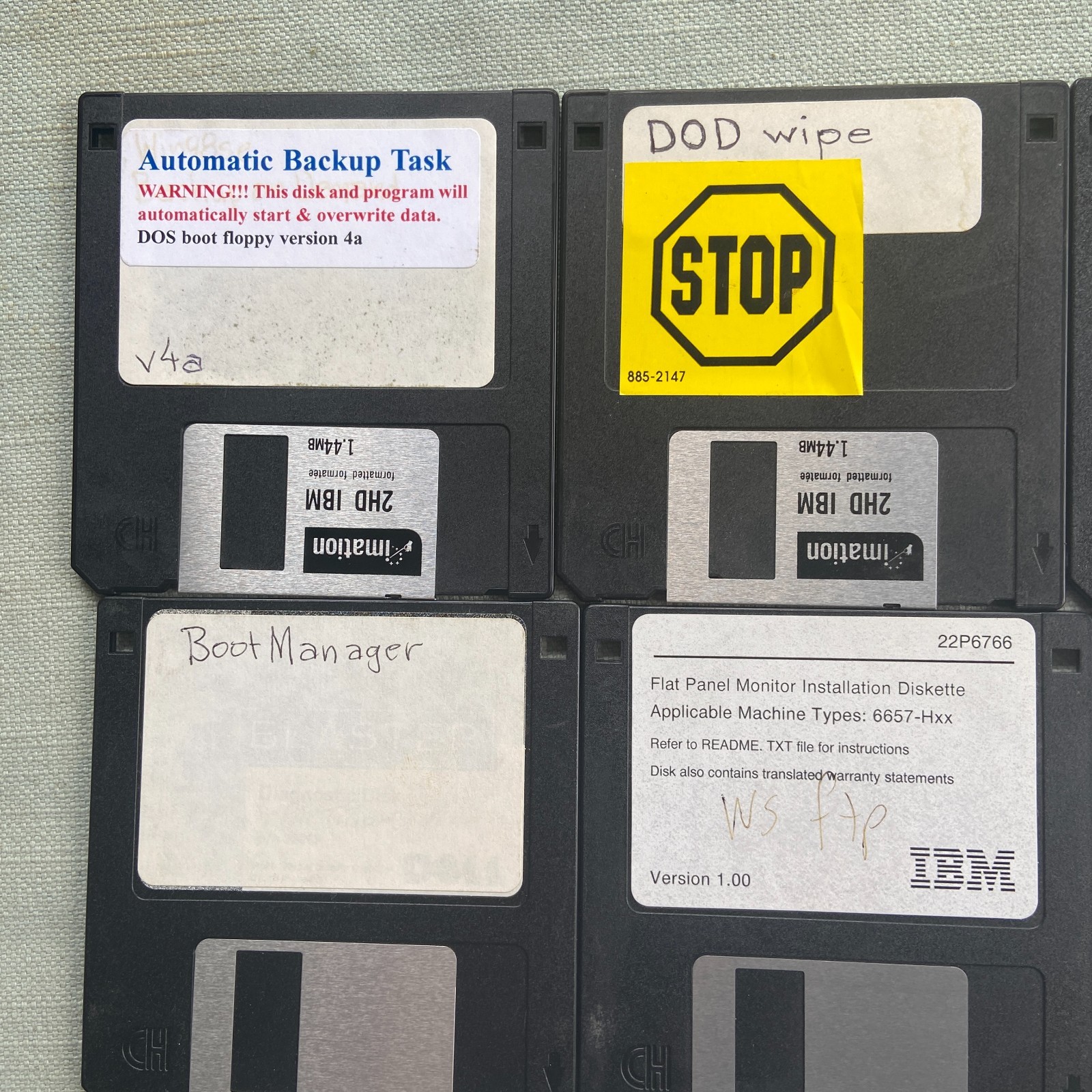Floppy Lot20 Utilities Boot Backup Dr Hardware Wipe Restore Tuff Test Linux DOS