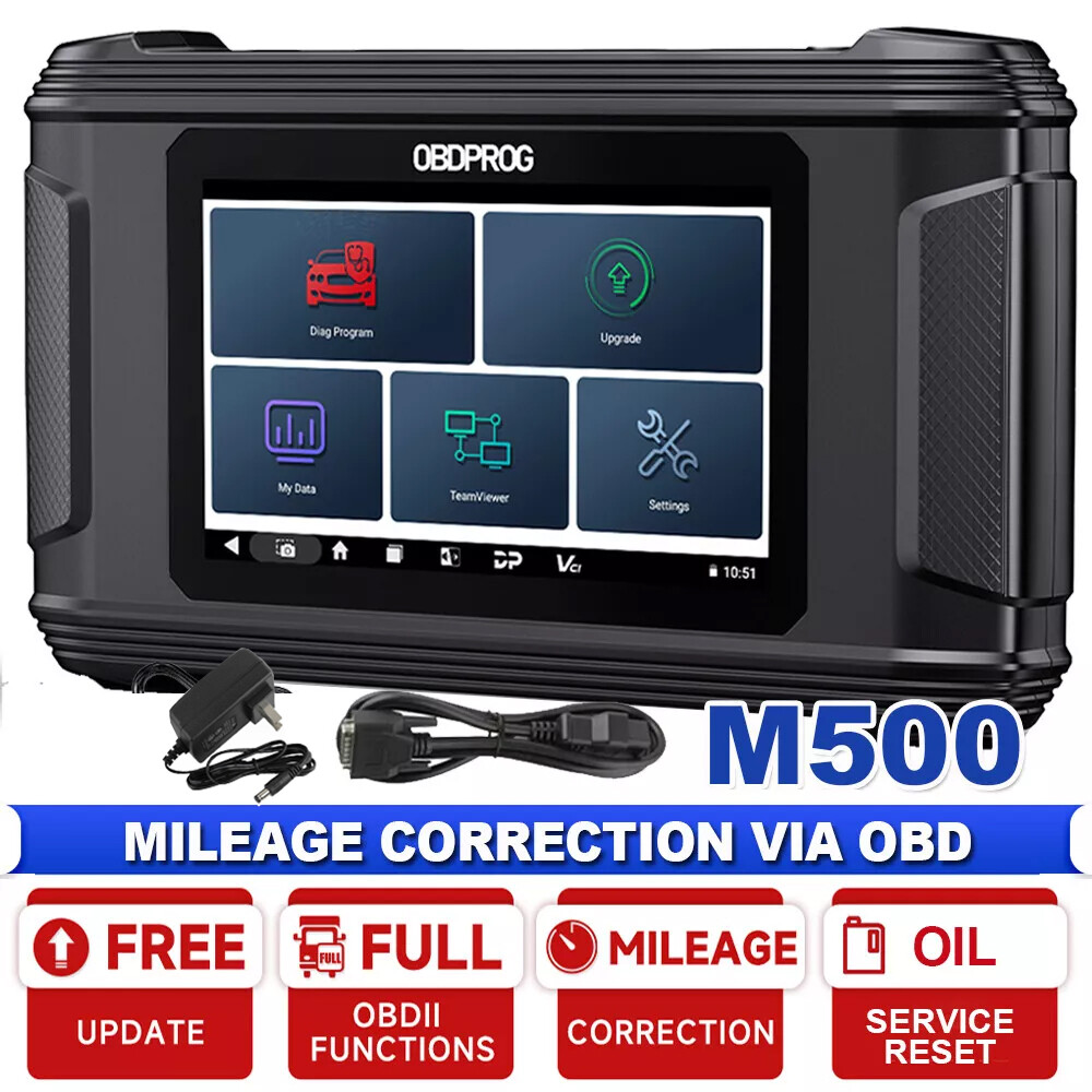 OBDPROG M500 Car Cluster Calibration Tools OBD2 Scanner Oil Reset Mileage Adjust