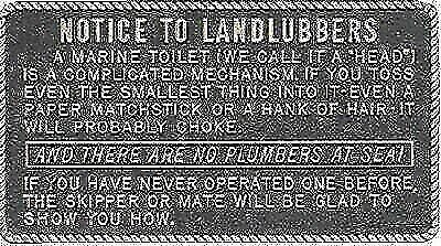 Bernard Engraving Fun Plaque Notice To Landlubbers 3" W x 5.5" H FP003