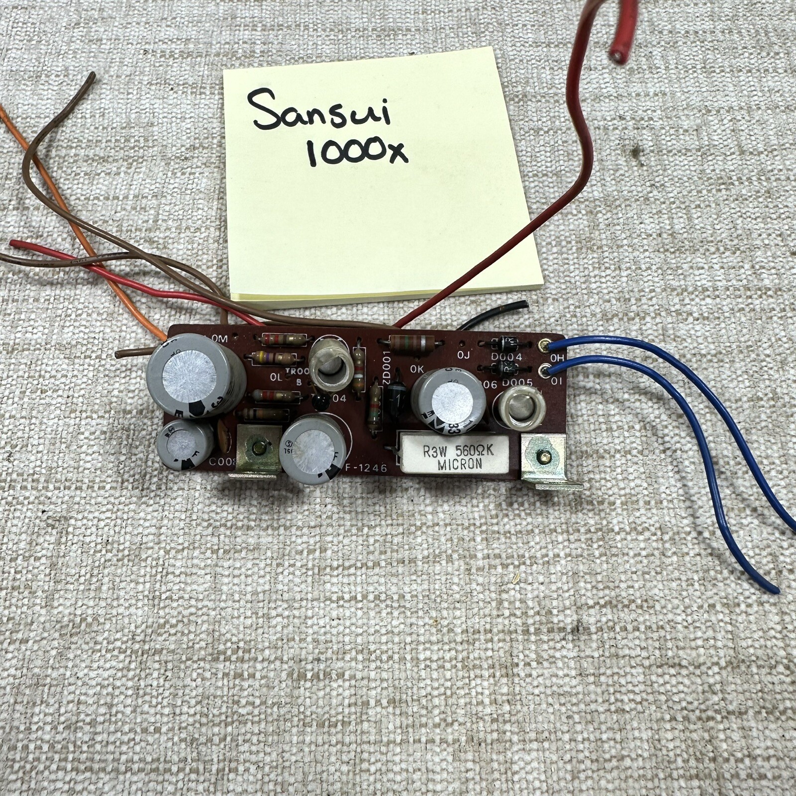 Sansui 1000x Receiver Parts - Filter Board F-1246 Read