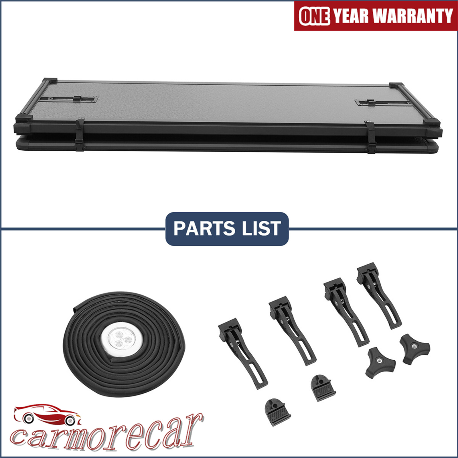 Hard Tri-Fold Truck Bed Tonneau Cover 6.6'/78.8" For Silverado Sierra 2014-2025