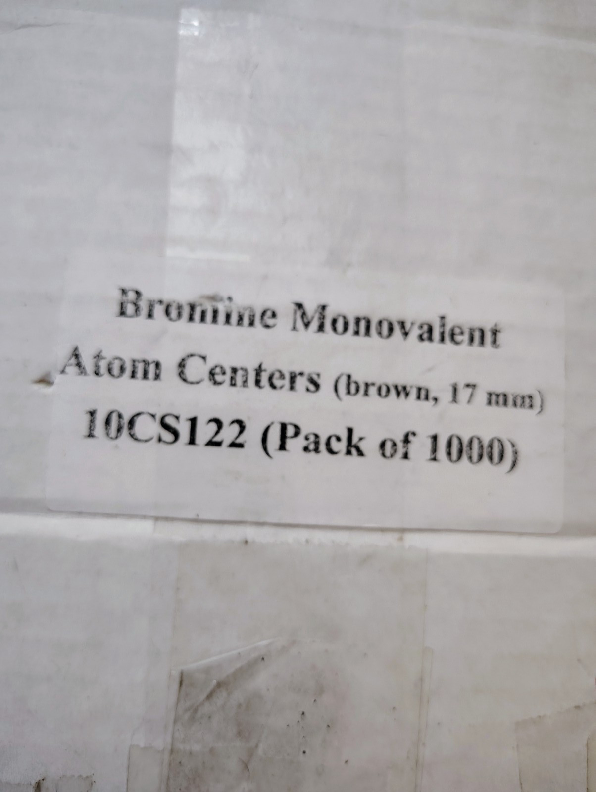 Bromine Monovalent Atom Centers Brown 17mm 10CS122 Molecular Chemistry Model